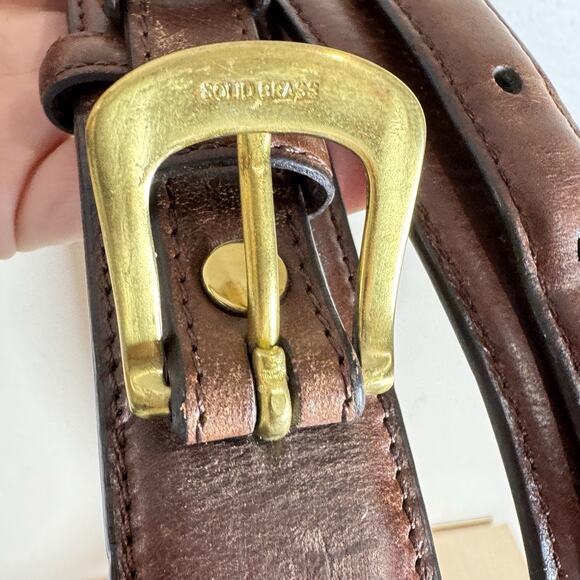 DDD 3D Belt Brown Genuine Leather Gold Buckle Size 40 Western Cowboy Cowgirl - Picture 7 of 8